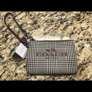NWT Coach Wristlet (Cranberry)